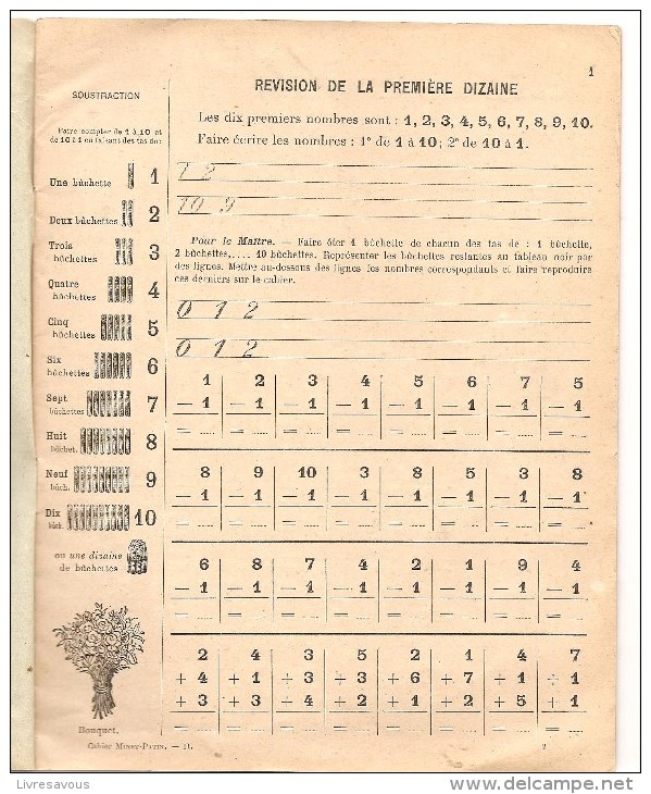 Scolaire Cours Préparatoire D'Arithmétique En 4 Cahiers-Livrets 2 ème Cahier-livret Soustraction Révision Addition - 0-6 Ans