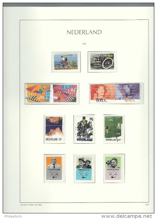 PAYS BAS collection 1969 à 1993 ** compléte avec BF, carnets, services, feuillets, etc.. dans un album Leuchtturm