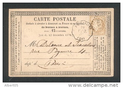 Convoyeur-Station PONTARLIER Per D Ligne 194, Sur Carte Postale Précurseur N° 55 Oblitéré BES.P - Poste Ferroviaire