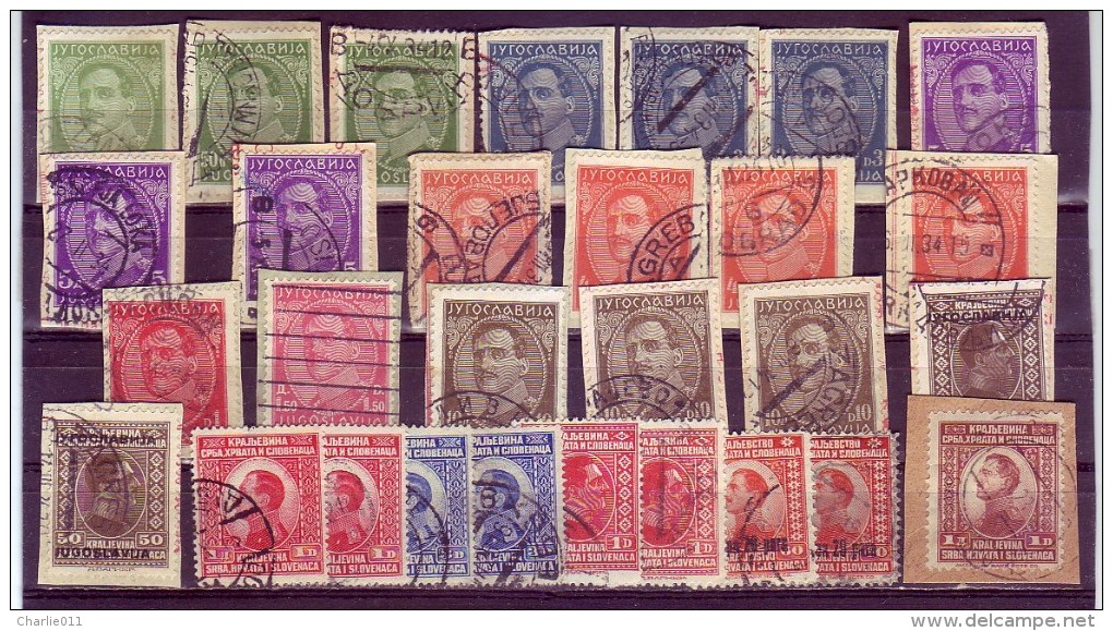 KING ALEXANDER-LOT-SHS-YUGOSLAVIA-1924-1933 - Collections, Lots & Series