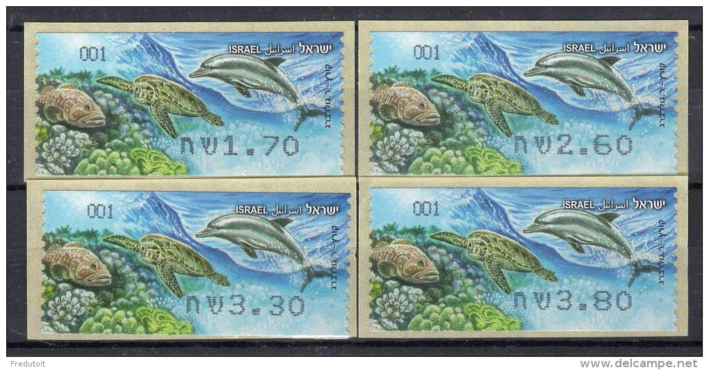 ISRAEL - TIMBRES DE DISTRIBUTEURS (frama)  N° 70   (2012)  Dauphin , Tortue - Franking Labels