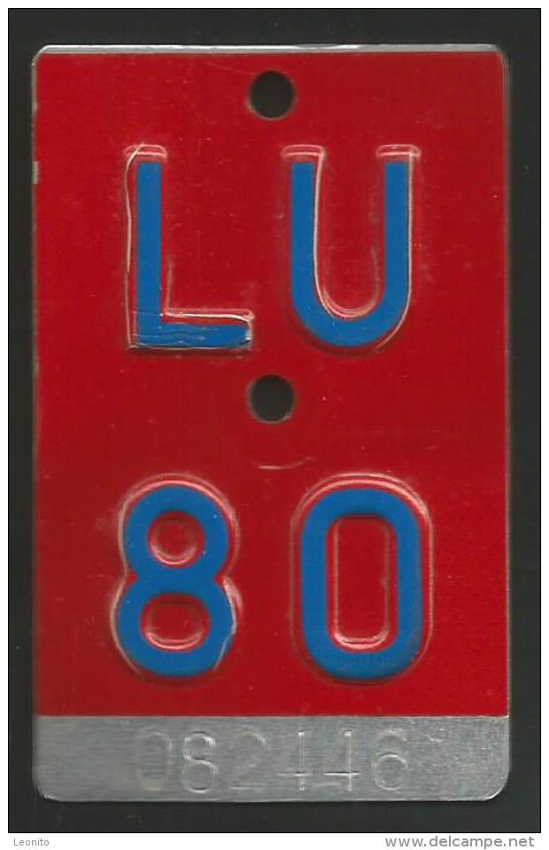 Velonummer Luzern LU 80 - Plaques D'immatriculation