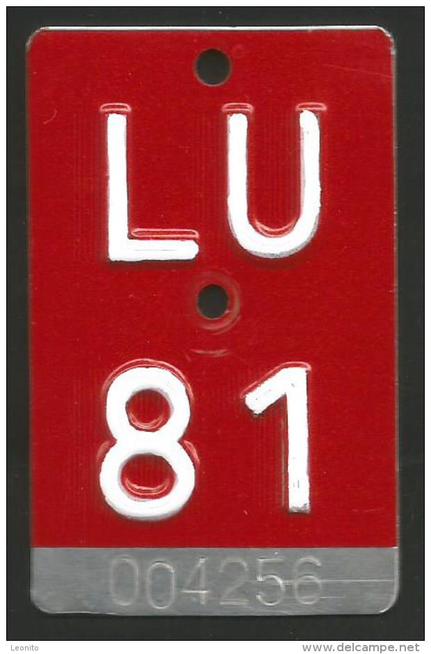 Velonummer Luzern LU 81 - Plaques D'immatriculation