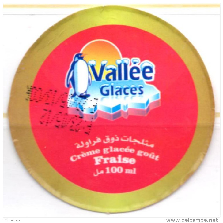 ALGERIA Etiquette Glace Ice-cream Label "Vallée" Etikett Etiqueta Icecream Etichetta Eis Gelato Helado Crème Glacée - Autres & Non Classés