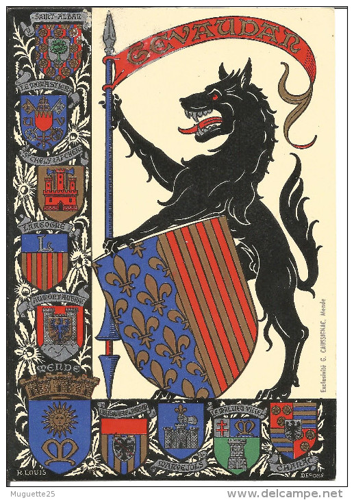 Blason Armoiries Lozère Gévaudan Héraldique - Autres & Non Classés