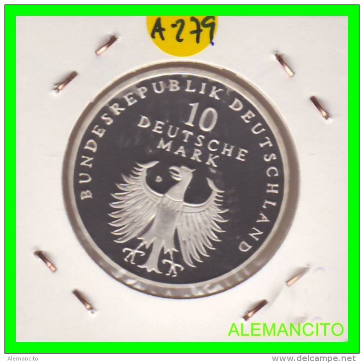 ALEMANIA  - BRD  - MONEDA DE 10 DM  PLATA  S/C  AÑO 1998-D  PROOF - Conmemorativas