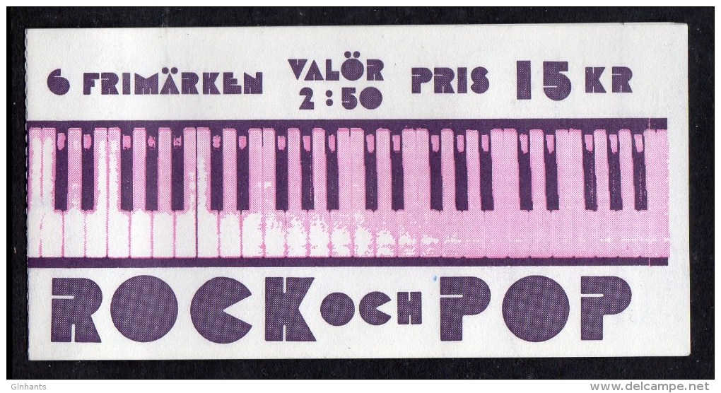 SWEDEN - 1991 ROCK & POP BOOKLET Kr 15 FACIT H418 FINE MNH ** - 1981-..