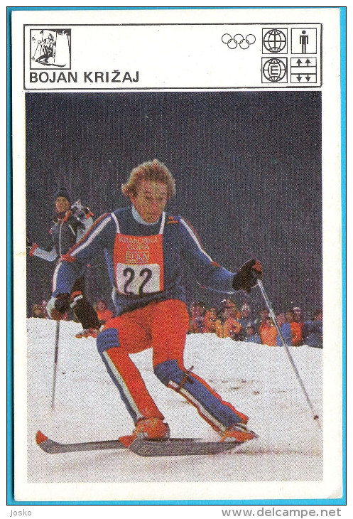 BOJAN KRIZAJ - Alpine Skiing .. Yugoslavia Old Card Svijet Sporta * Ski Alpin Skifahren Sci Alpino Esquí Alpino Slovenia - Sport Invernali