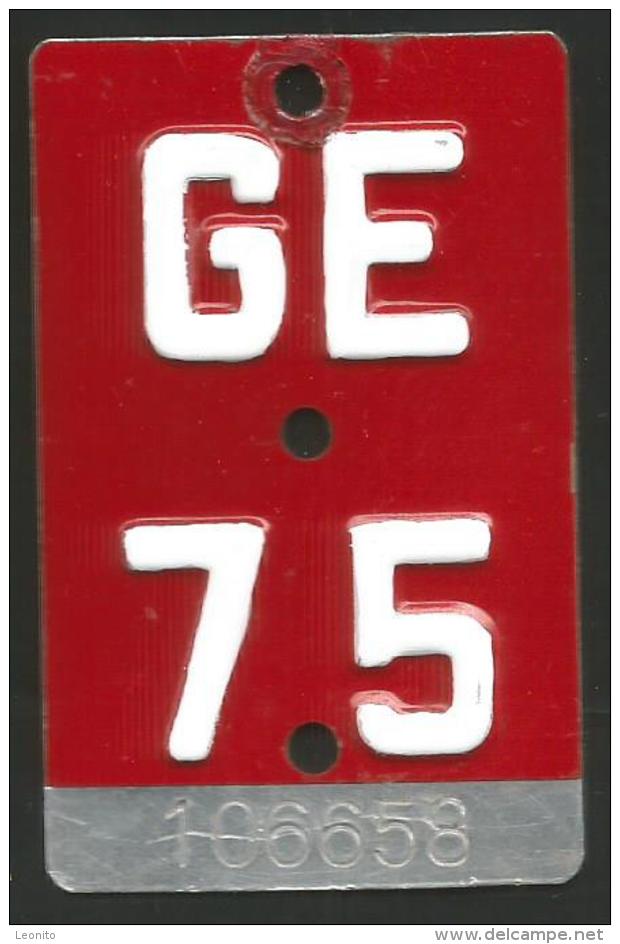 Velonummer Genf Genève GE 75 - Number Plates