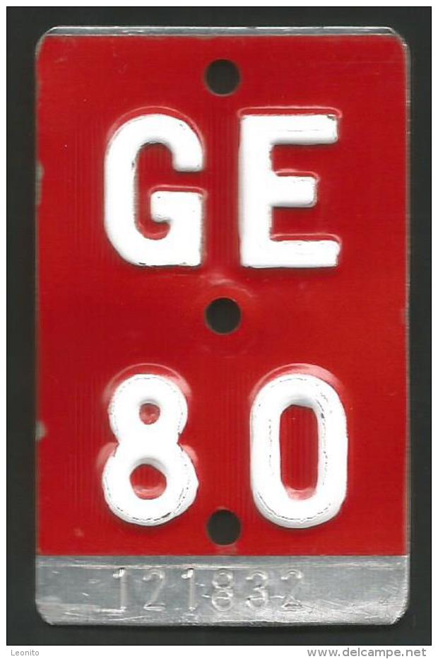 Velonummer Genf Genève GE 80 - Number Plates