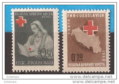 1950  X    JUGOSLAVIJA CROCE ROSSA MEDICINA NURSE INFERMIERE GEOGRAFIA    MNH - Geographie