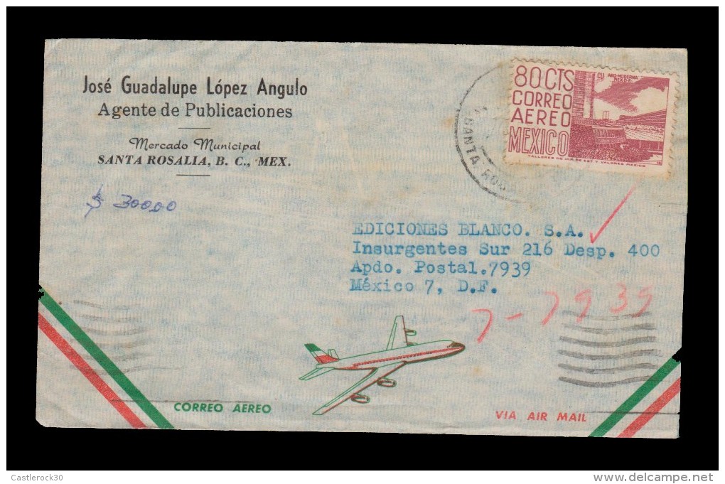 E)1979 MEXICO,  80 CTS, AIR MAIL, CIRCULATED COVER TO MEXICO D.F, INTERNAL USAGE, XF - Mexico