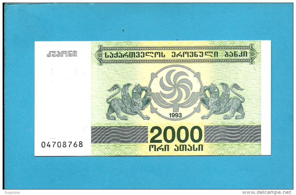 GEORGIA - 2000 ( Laris ) - 1993 - Pick 44 - UNC. - GEORGIAN NATIONAL BANK - 2 Scans - Georgia