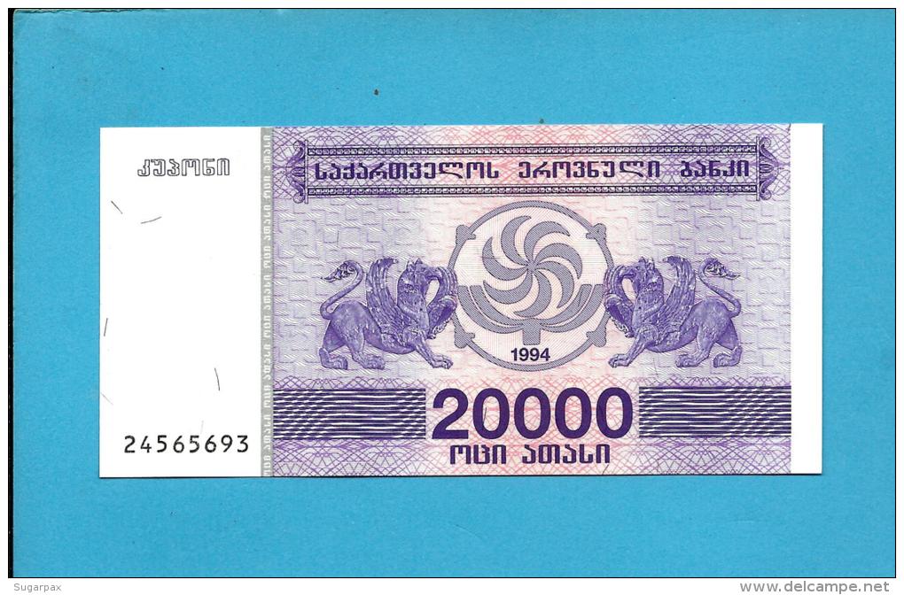 GEORGIA - 20000 ( Laris ) - 1994 - Pick 46.b - UNC. - GEORGIAN NATIONAL BANK - 2 Scans - Georgia