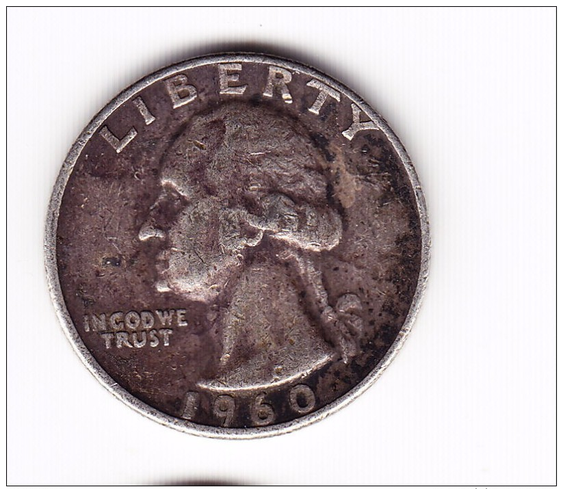 1960 USA 25 Cent Coin - 1932-1998: Washington