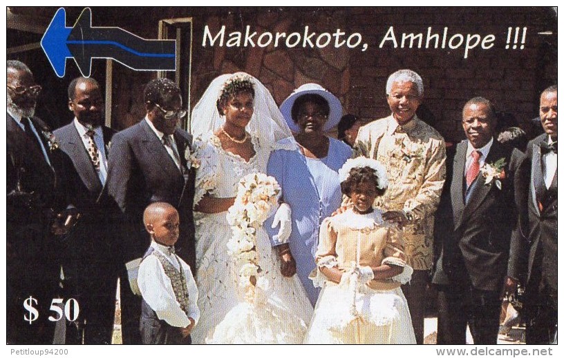 TELECARTE ZIMBABWE $50 * MUGABE  *MANDELA  Mariage  Wedding - Zimbabwe