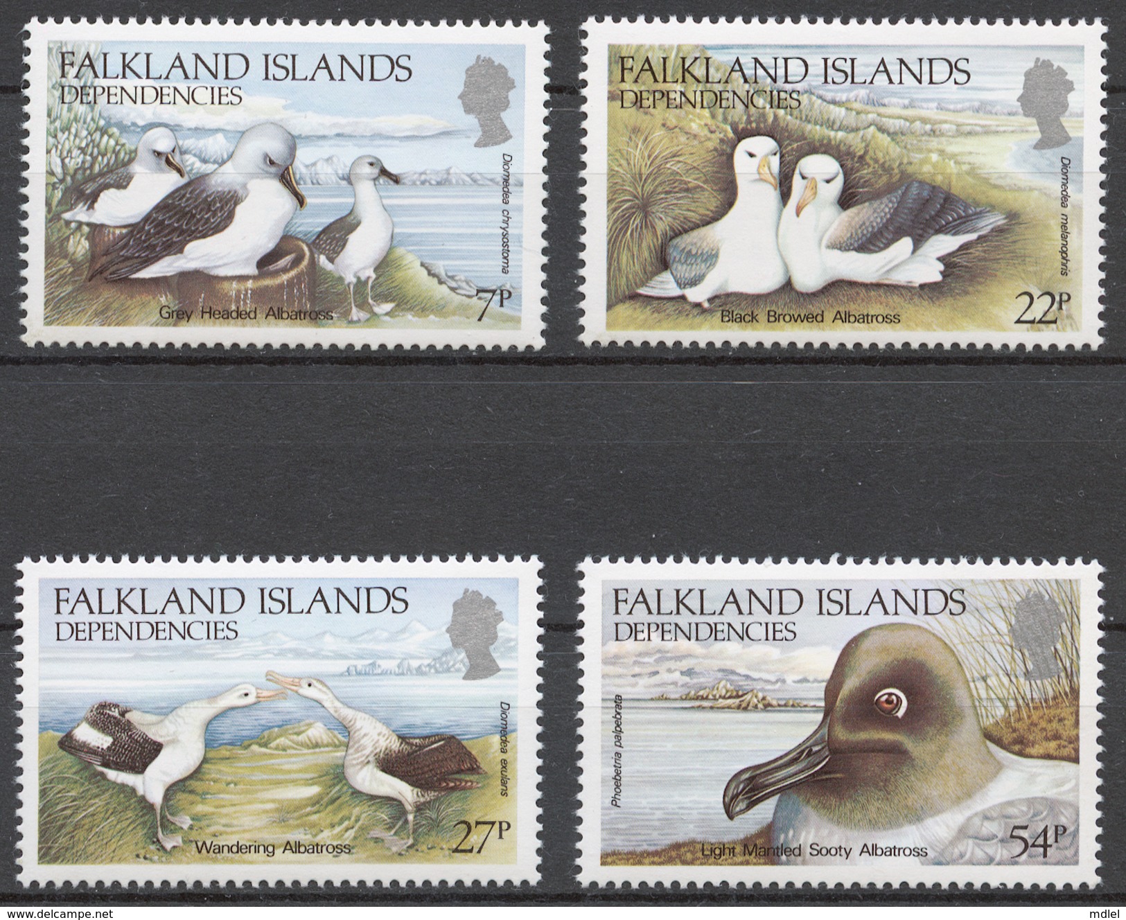 Falkland Islands Dependencies 1985 Mi# 129-32** ALBATROSSES - Südgeorgien