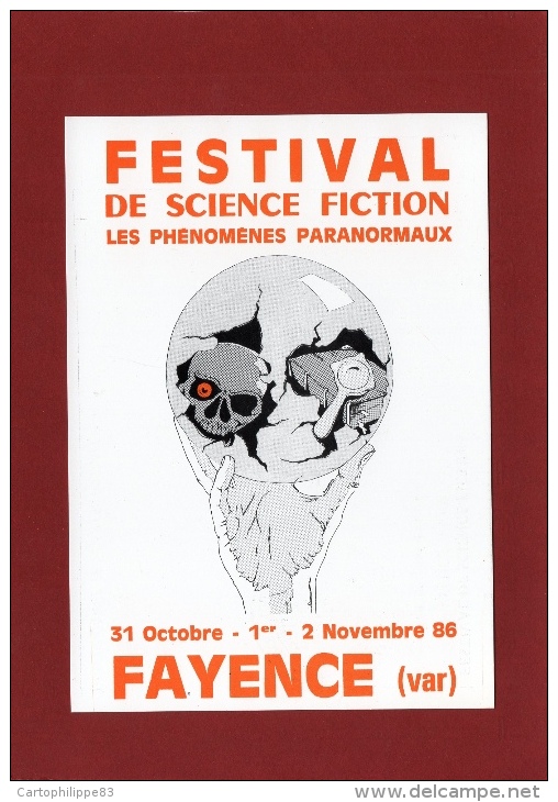 VA 83 FAYENCE SERIE DE 8 CPM POUR LE FESTIVAL DE SCIENCE FICTION EN 1986 PHENOMENES PARANORMAUX - Fayence