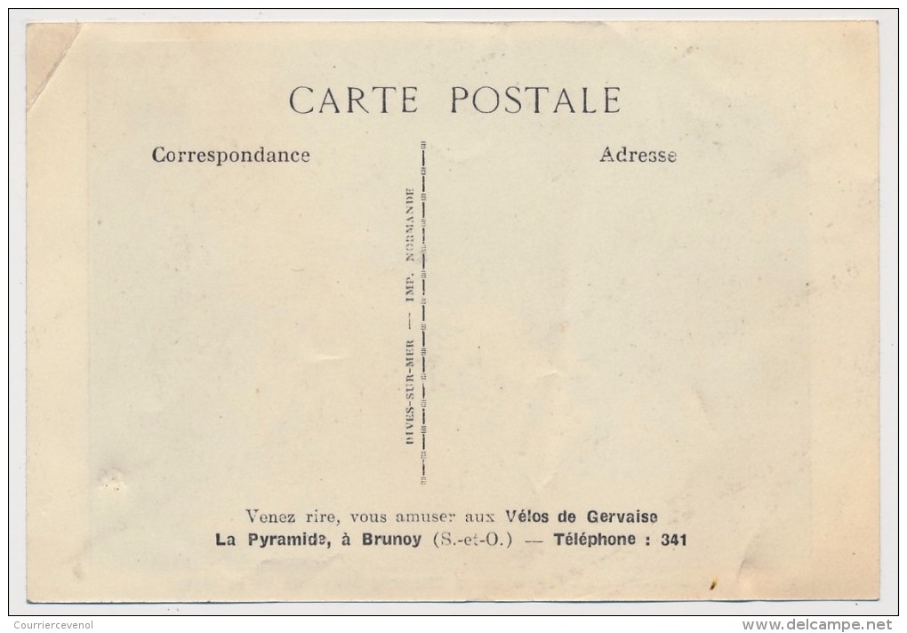 CPSM - BRUNOY (S Et O) - Le Gagnant Du 1er Prix De La Chambre Syndicale Moto - Vélos De Gervaise, La Pyramide à Brunoy - Brunoy