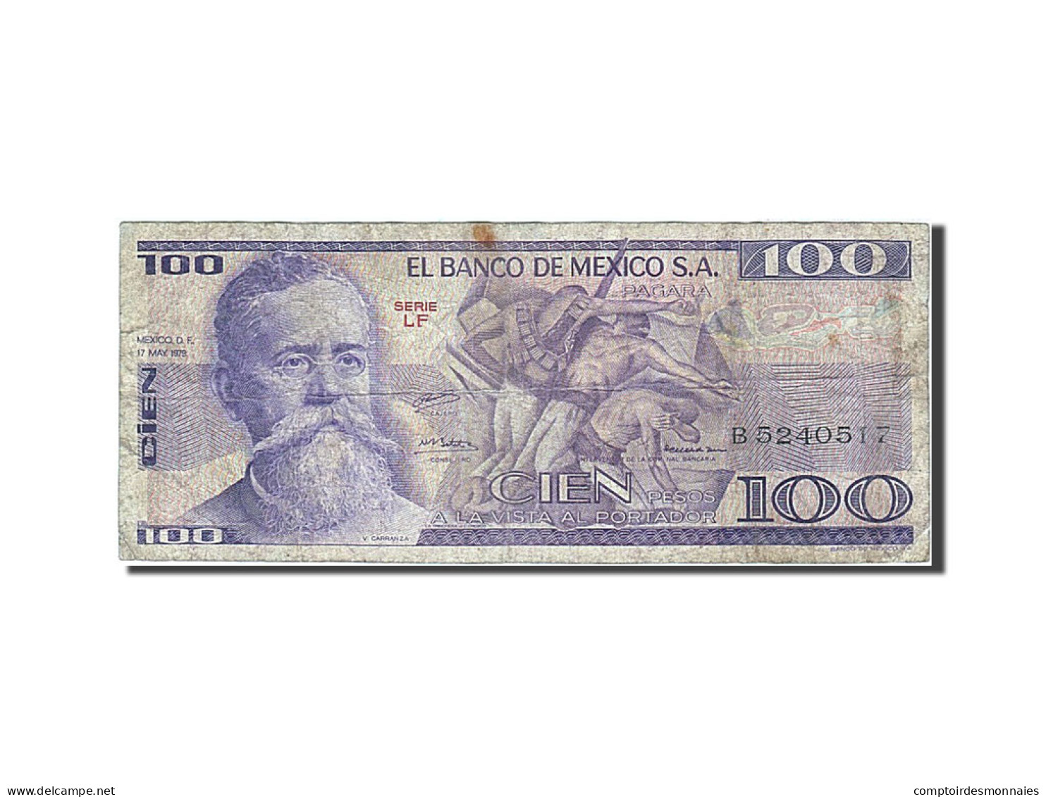 Billet, Mexique, 100 Pesos, 1979, 1979-05-17, KM:68b, TB - Mexico