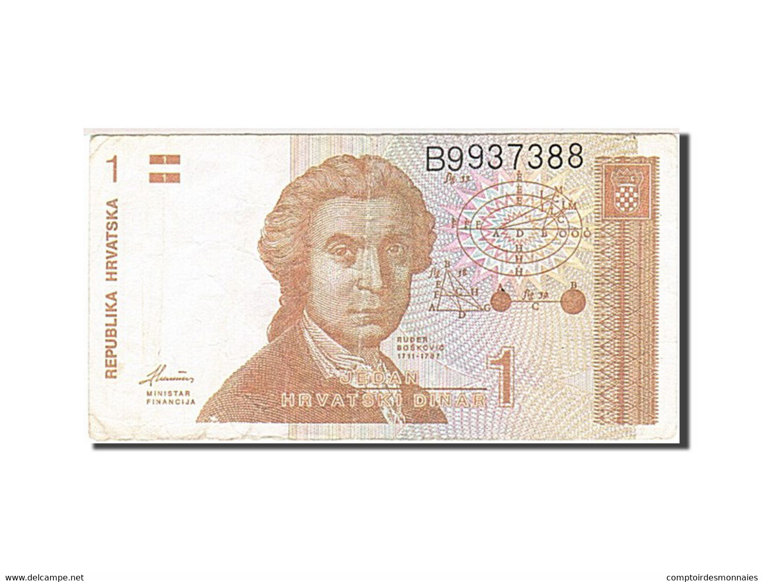 Billet, Croatie, 1 Dinar, 1991, 1991-10-08, KM:16a, TB - Croatie