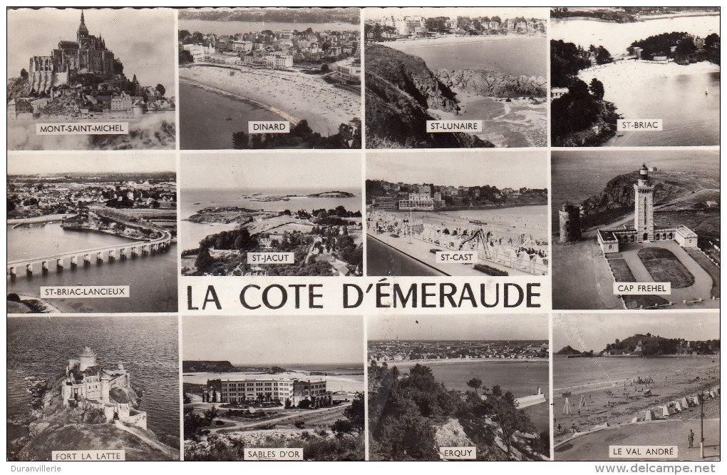 22 - La Cote D' Emeraude: St Lunaire, Dinard, St Briac Lancieux, St Cast, Erquy, Val André, Cap Frehel, St Jacut. CPSM - Autres & Non Classés