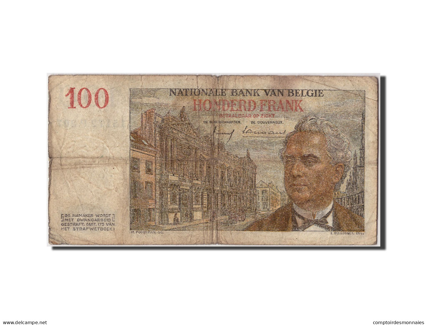 Billet, Belgique, 100 Francs, 1959, 1959-06-26, KM:129c, TB - 100 Francos