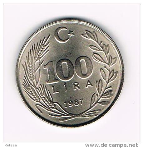 *** TURKIJE  100  LIRA   1987 - Turchia