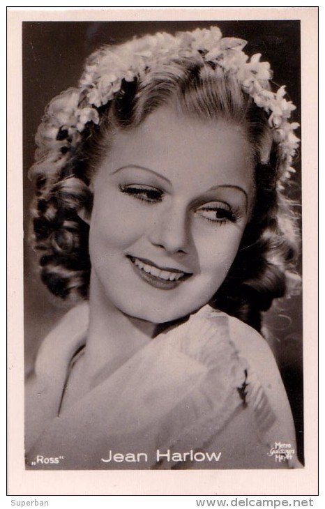 CINÉMA ANCIEN - ACTRICE : JEAN HARLOW - PHOTO Des ANNÉES 1920 - ´30 : ROSS - DIMENSIONS ~ 5 X 7 CM (t-668) - Acteurs