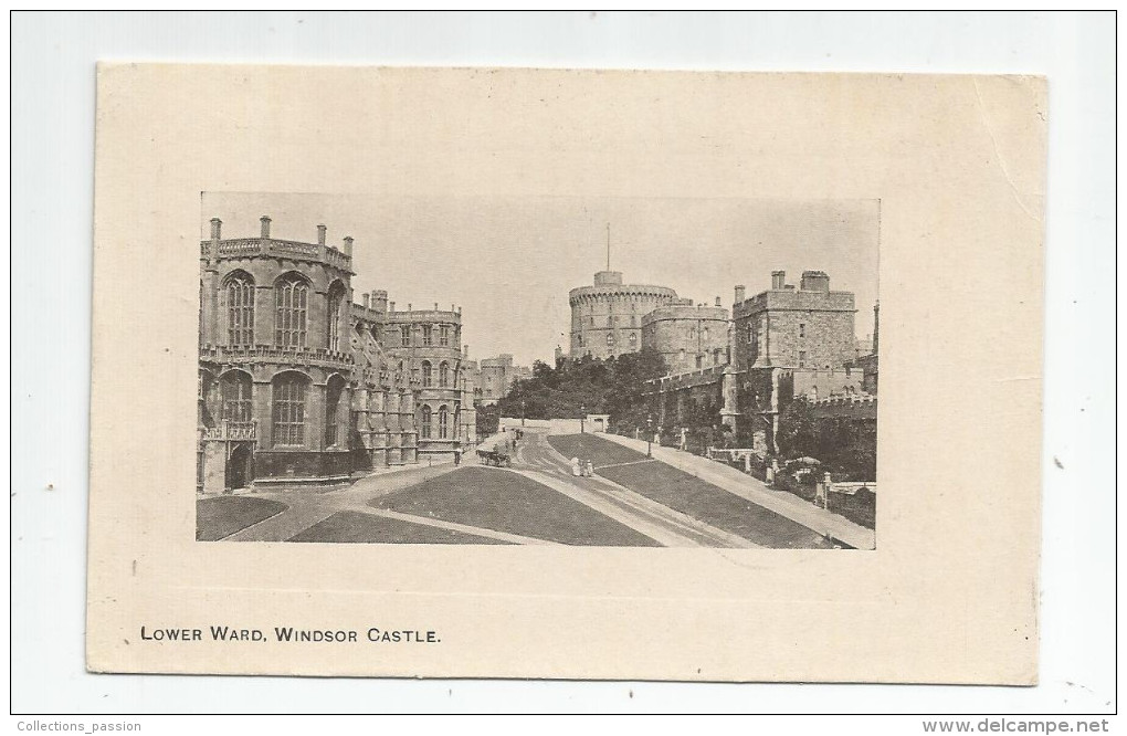 Cp , Angleterre , LOWER WARD , WINDSOR CASTLE ,  , Voyagée 1919 - Windsor Castle