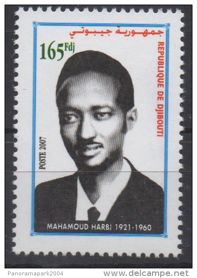 Djibouti Dschibuti 2007 Mi. 811 ** MNH Mahamoud Harbi 1921 - 1960 RARE ! - Dschibuti (1977-...)