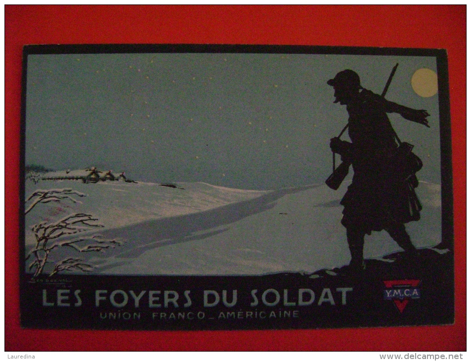 CP ILLUSTRATEUR DORIVAL - LES FOYERS DU SOLDAT- UNION FRANCO-AMERICAINE - Dorival