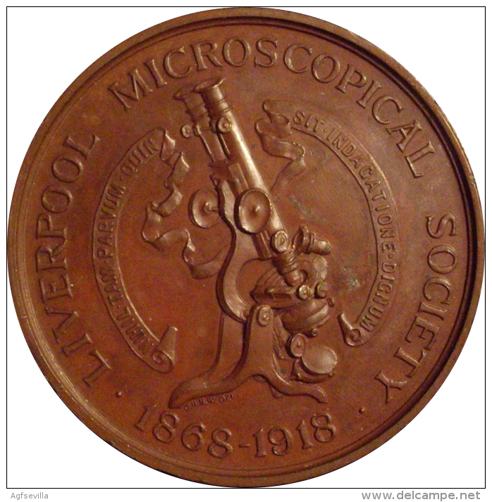 UNITED KINGDOM. LIVERPOOL MICROSCOPICAL SOCIETY MEDAL. 1918. INGLATERRA - Professionnels/De Société