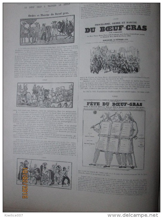 1896 Le Boeuf Gras à Travers Les Sièces Paris - Unclassified