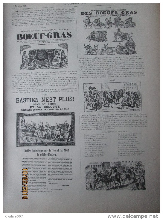 1896 Le Boeuf Gras à Travers Les Sièces Paris - Non Classés