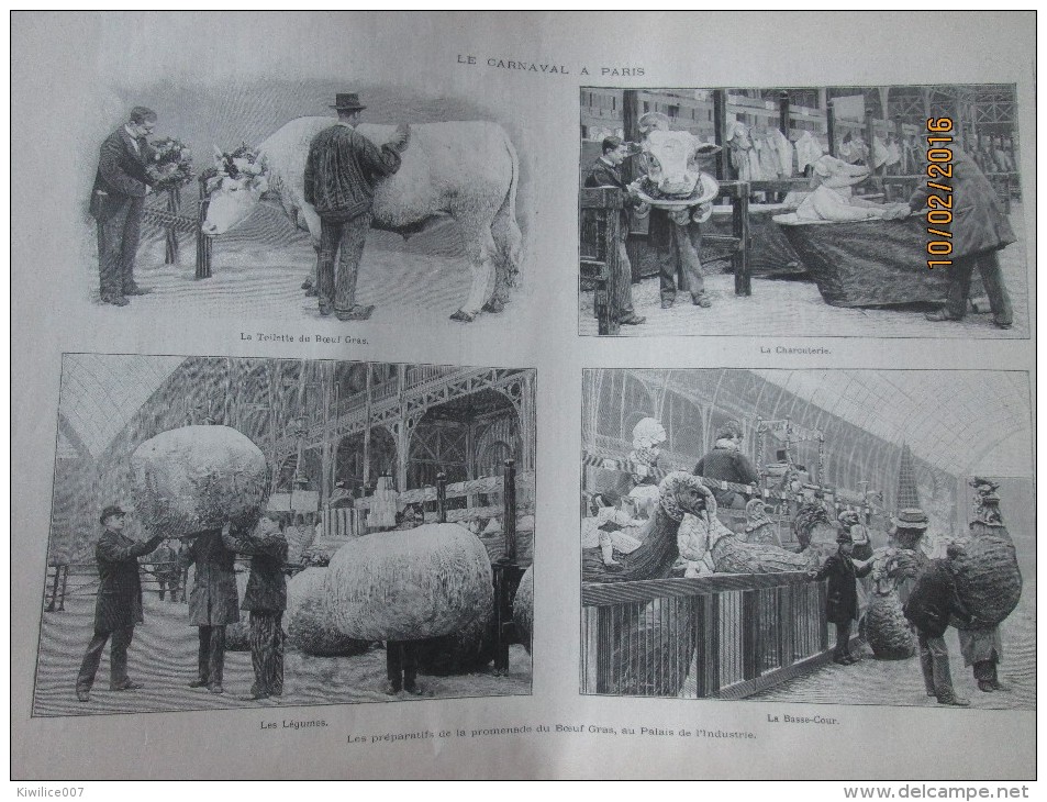 1896 Le Boeuf Gras à Travers Les Sièces Paris - Unclassified