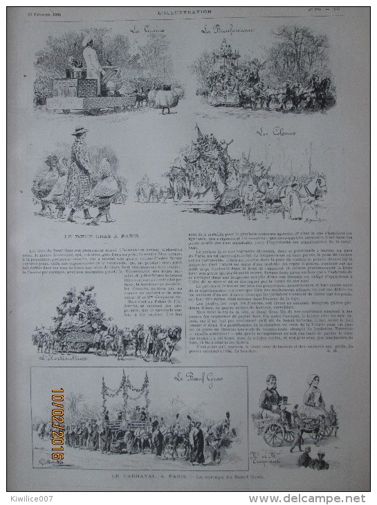 1896 Le Boeuf Gras à Travers Les Sièces Paris - Unclassified