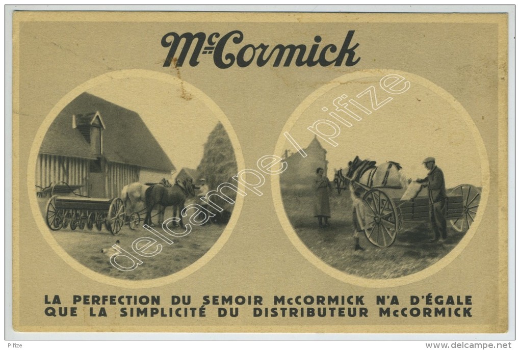 Carte Publicitaire. Semoir Et Distributeur Mc Cormick. - Equipos