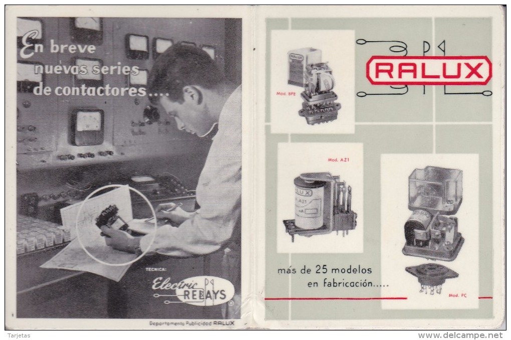 CALENDARIO DEL AÑO 1962 Y 1963 DE RALUX DE ELECTRIC RELAYS (CALENDRIER-CALENDAR) - Klein Formaat: 1961-70