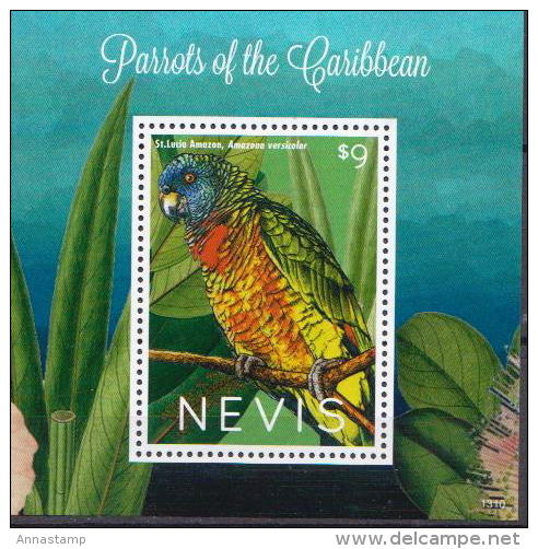 Nevis MNH Parrots Sheetlet And SS - Parrots