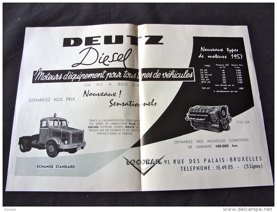 Publicité Moteur Camion Engin De Chantier Deutz - Trucks
