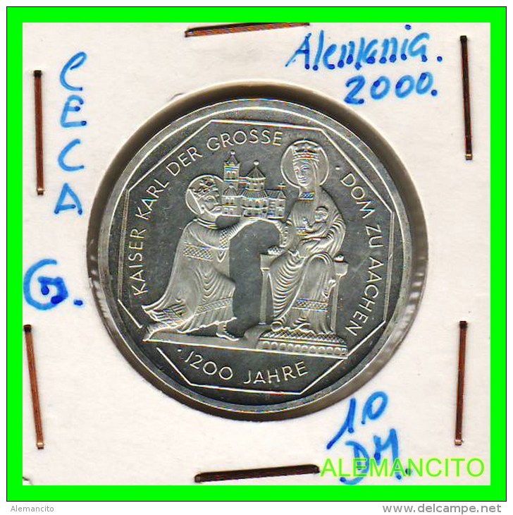 ALEMANIA  - BRD  - MONEDA DE 10 DM  PLATA  S/C  AÑO  2000-G  PROOF - Conmemorativas