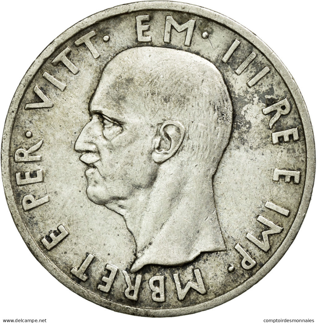 Monnaie, Albania, Vittorio Emanuele III, 5 Lek, 1939, Rome, TTB+, Argent, KM:33 - Albanie