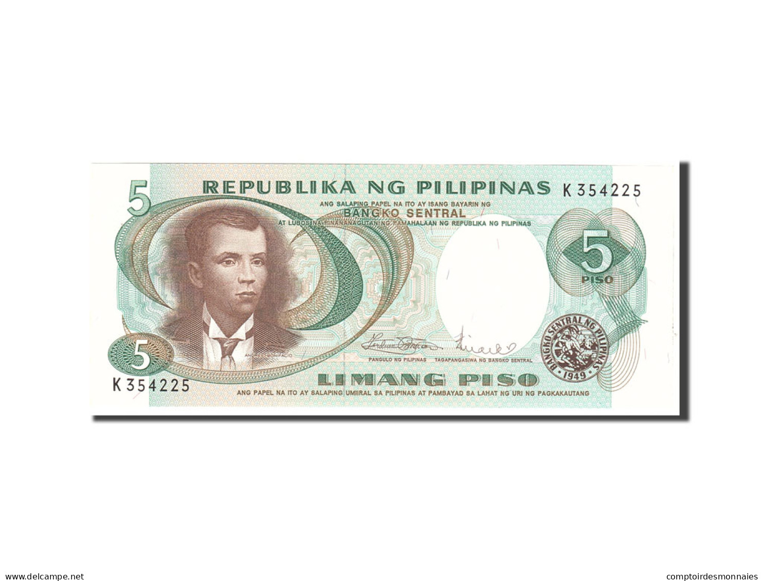 Billet, Philippines, 5 Piso, 1969, Undated, KM:143b, NEUF - Filipinas