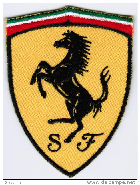 Ferrari Emblem Logo Motor Company Automaker Car Racing Iron On Embroidered Patch - Blazoenen (textiel)