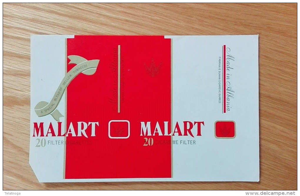 Old Empty Flattened Cigarette Pack MALART - Albania 1980's - Schnupftabakdosen (leer)