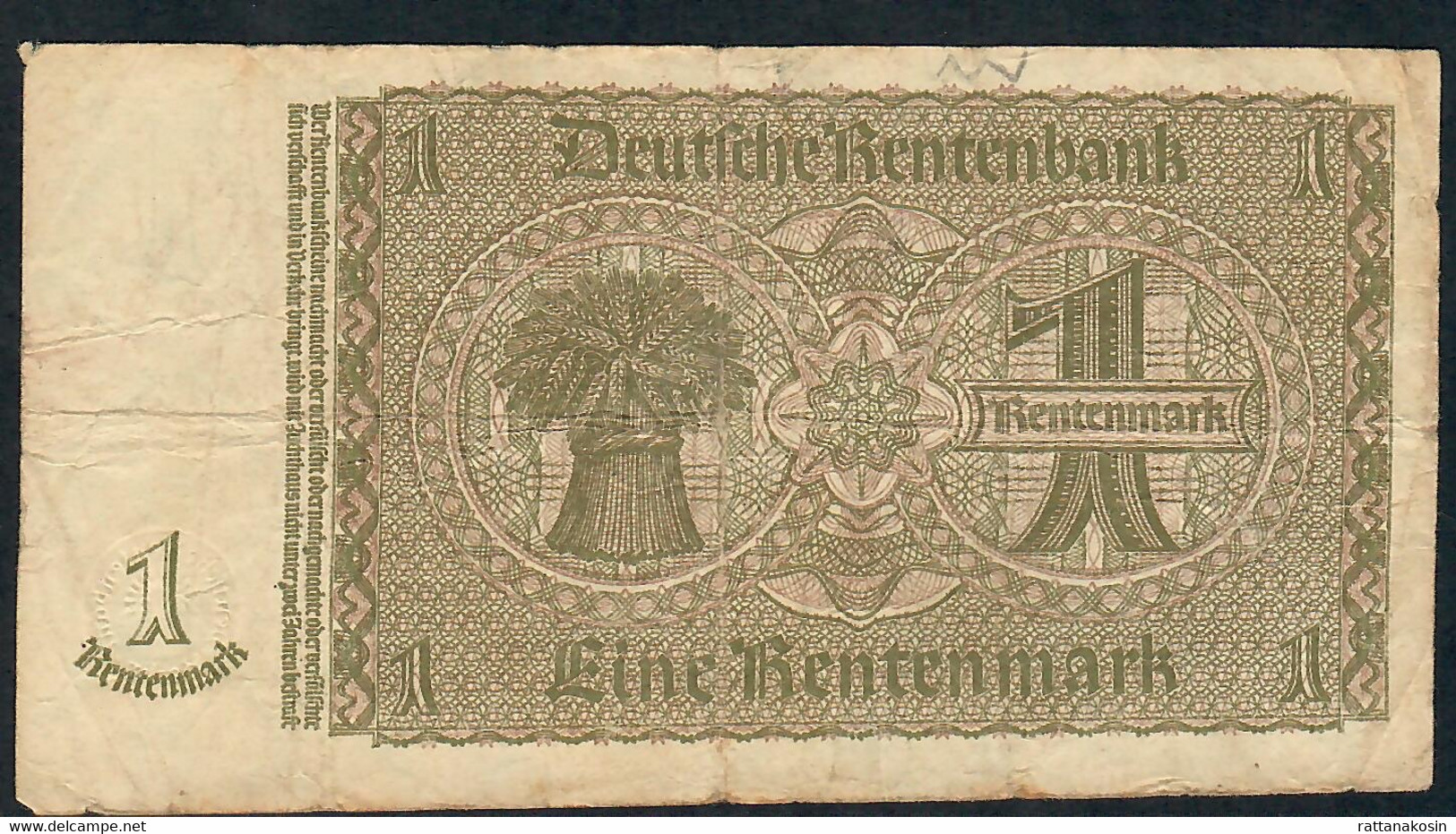 GERMANY P173b 1 RENTENMARK  3.1.1937 Letter L    F-VF - Altri & Non Classificati