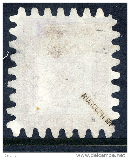 FINLAND 1867 1 Mk. Brown/white Roulette II Used, Signed Rudolph BPP.  Michel 10B - Used Stamps