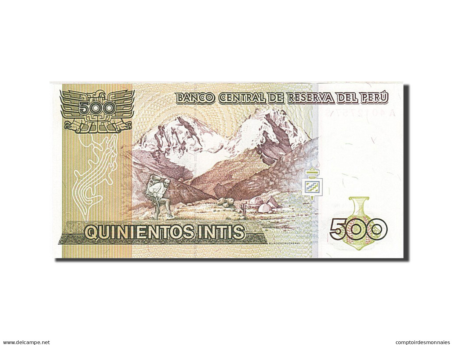 Billet, Pérou, 500 Intis, 1987, 1987-06-26, KM:134b, SPL - Pérou