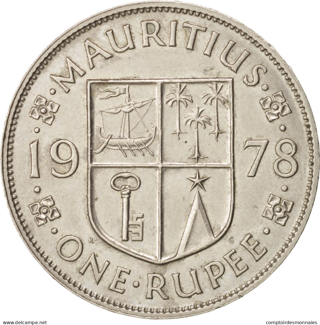 Monnaie, Mauritius, Elizabeth II, Rupee, 1978, TTB+, Copper-nickel, KM:35.1 - Maurice